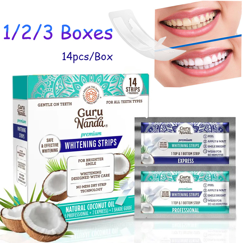 Teeth Whitening Essence - 14pcs/caixa Fitas Clareadoras de Dentes com