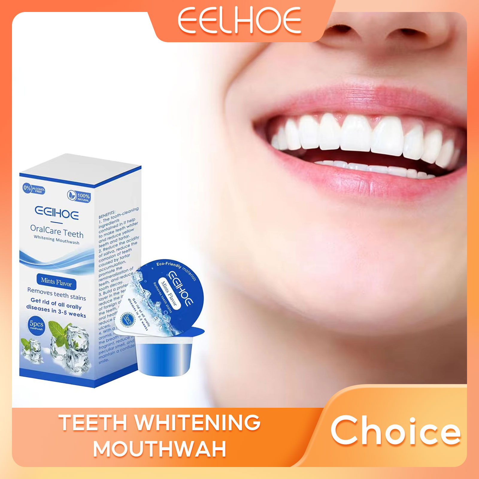 Whitening Mouthwash - EELHOE-branqueamento lavagem bucal, dentes removedor de