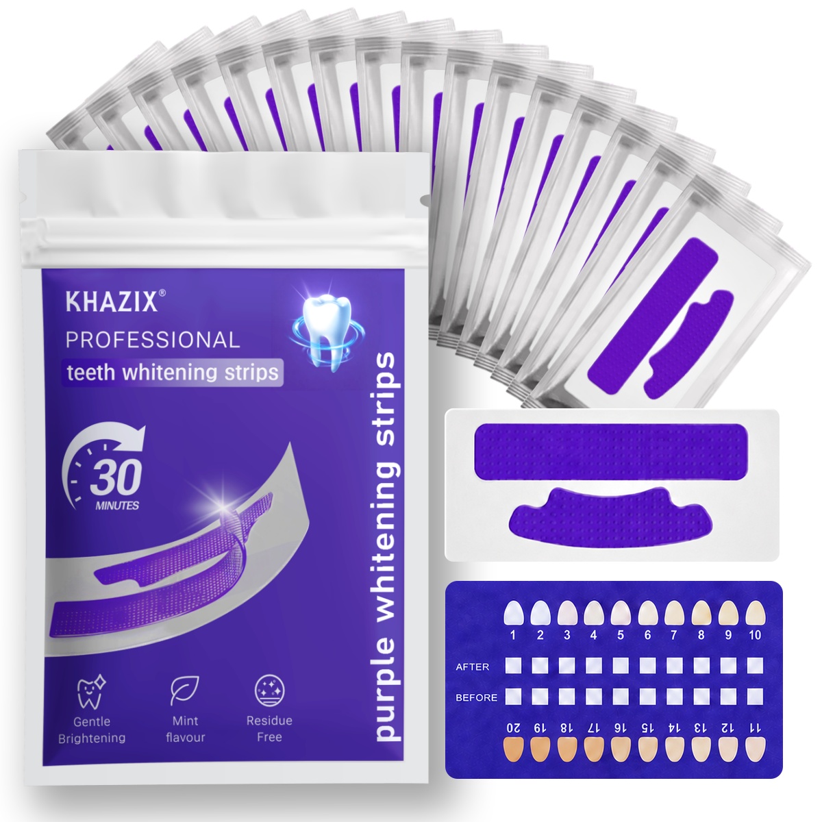 Teeth Whitening Strips Permanent - 7PCS Strips de Clareamento Dental para