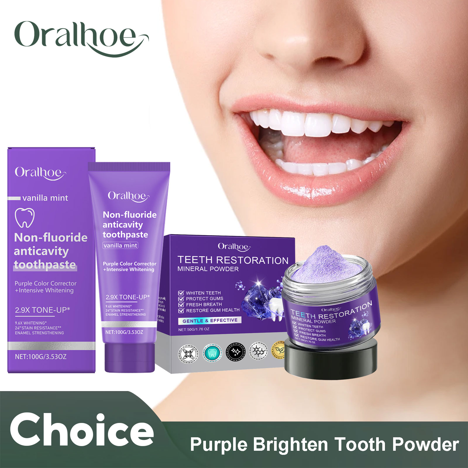 Teeth Whitening Essence - Teeth Restoration Mineral Powder Teeth Whitening