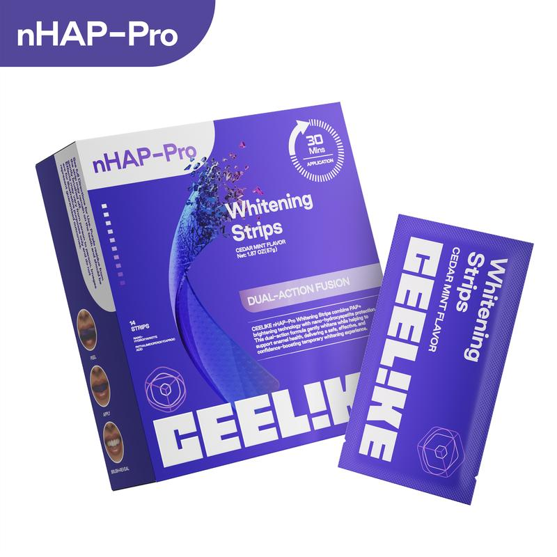 Teeth Whitening Strips Permanent - Tiras Clareadoras de Dentes Roxas 14un.