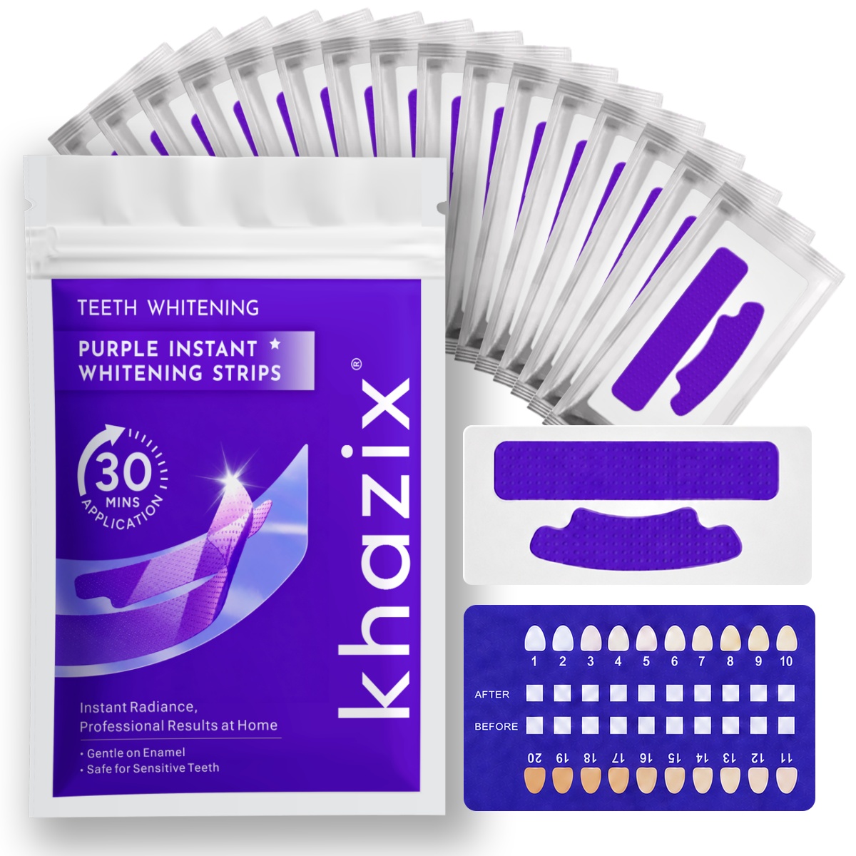 Teeth Whitening Strips Permanent - 1/7 pares de tiras de clareamento