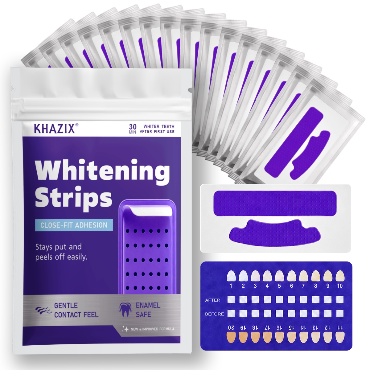 Teeth Whitening Strips Permanent - 7PCS Strips de Clareamento Dental para