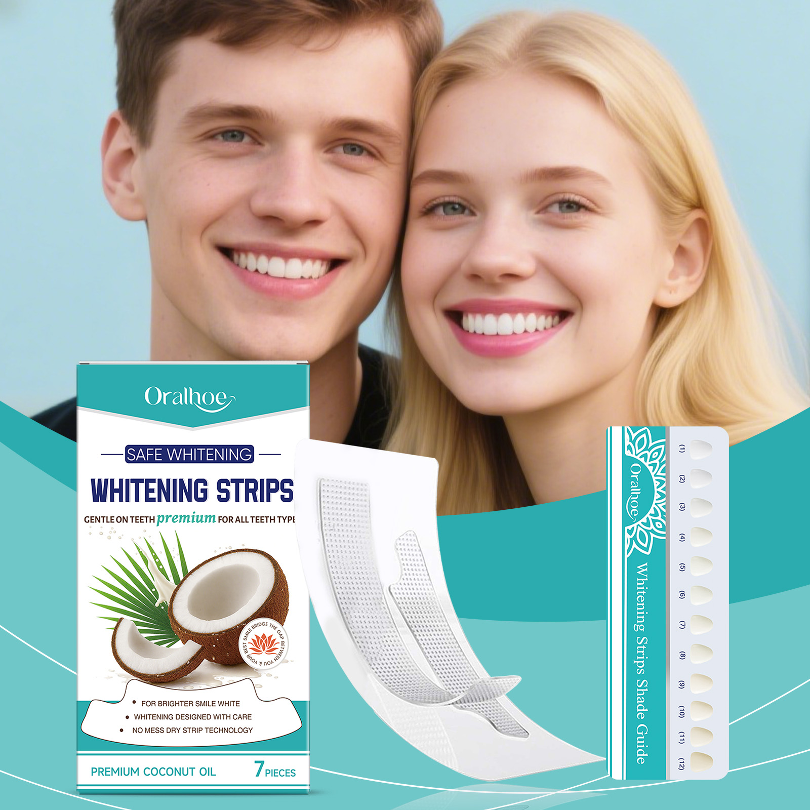 Teeth Whitening/Bleaching - Fita Clareadora Dental para Remover Manchas