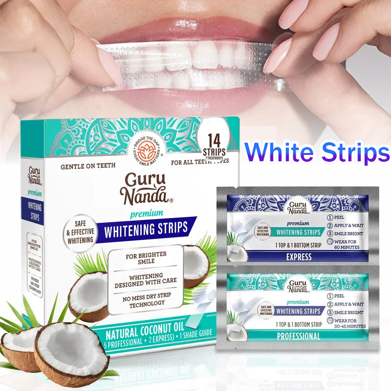 Teeth Whitening Strips Permanent - 1/2/3 Caixas de Tiras de Óleo
