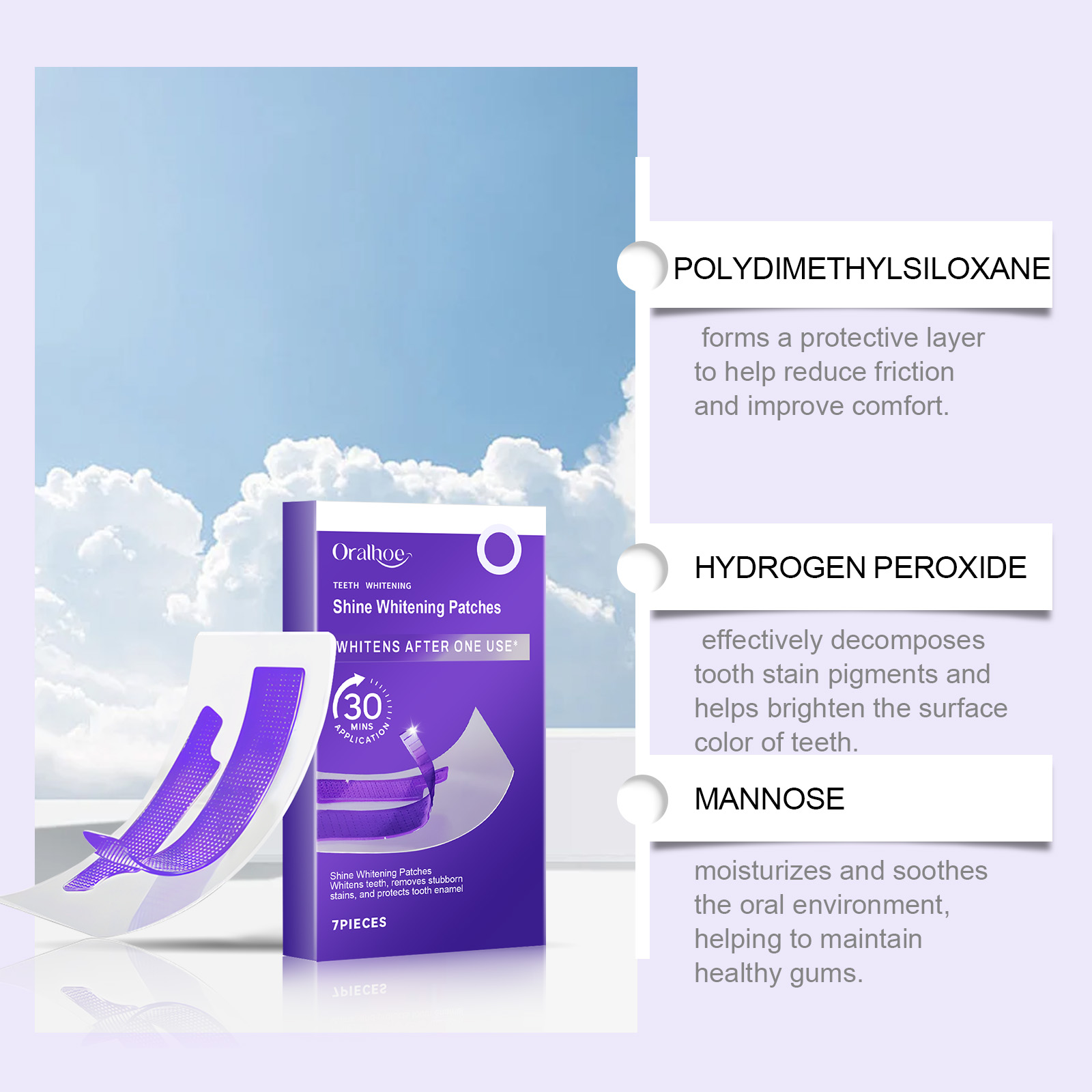 Oralhoe 7 pçs/caixa remendos d - Teeth Whitening Quick Results avaliação e preço