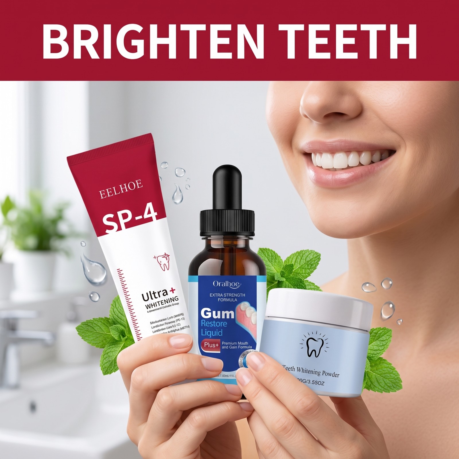 Kit de Cuidados Bucais: Pasta  - Teeth Whitening Essence avaliação e preço