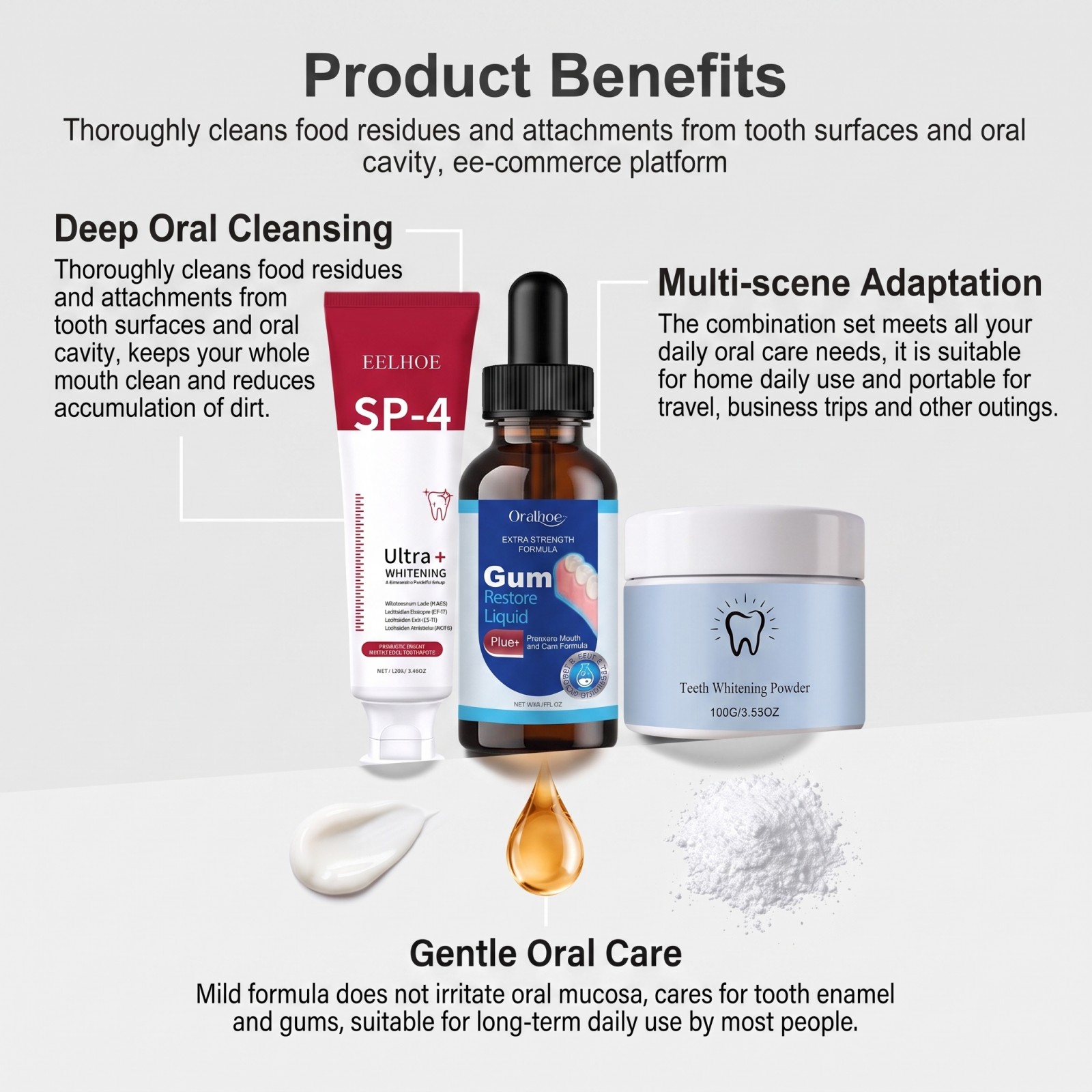 Kit de Cuidados Bucais: Pasta  - Teeth Whitening Essence avaliação e preço
