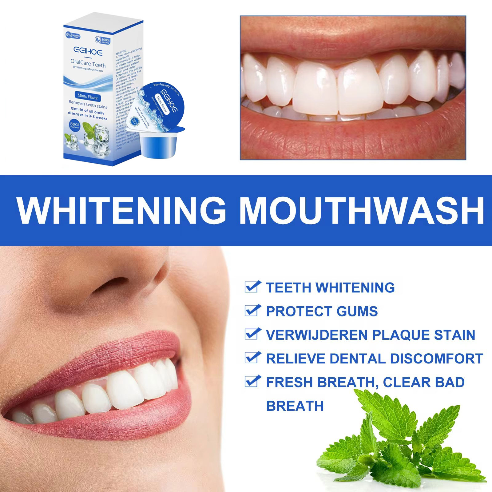 EELHOE-branqueamento lavagem b - Whitening Mouthwash avaliação e preço