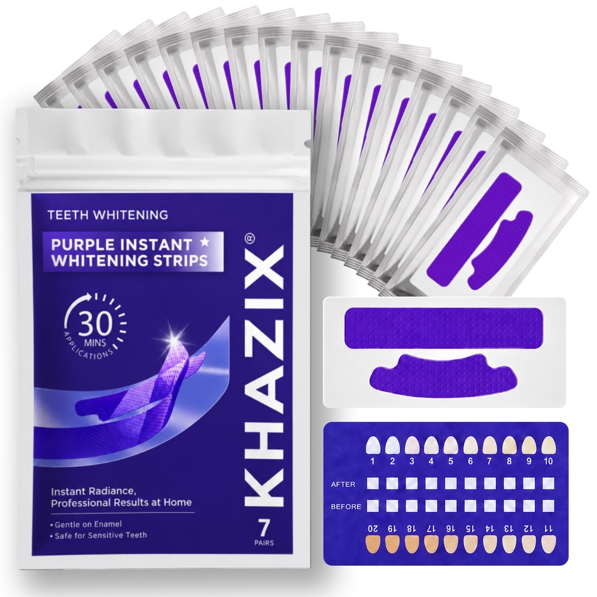 1/7 Pares de Fitas Clareadoras - Teeth Whitening Strips Permanent avaliação e preço
