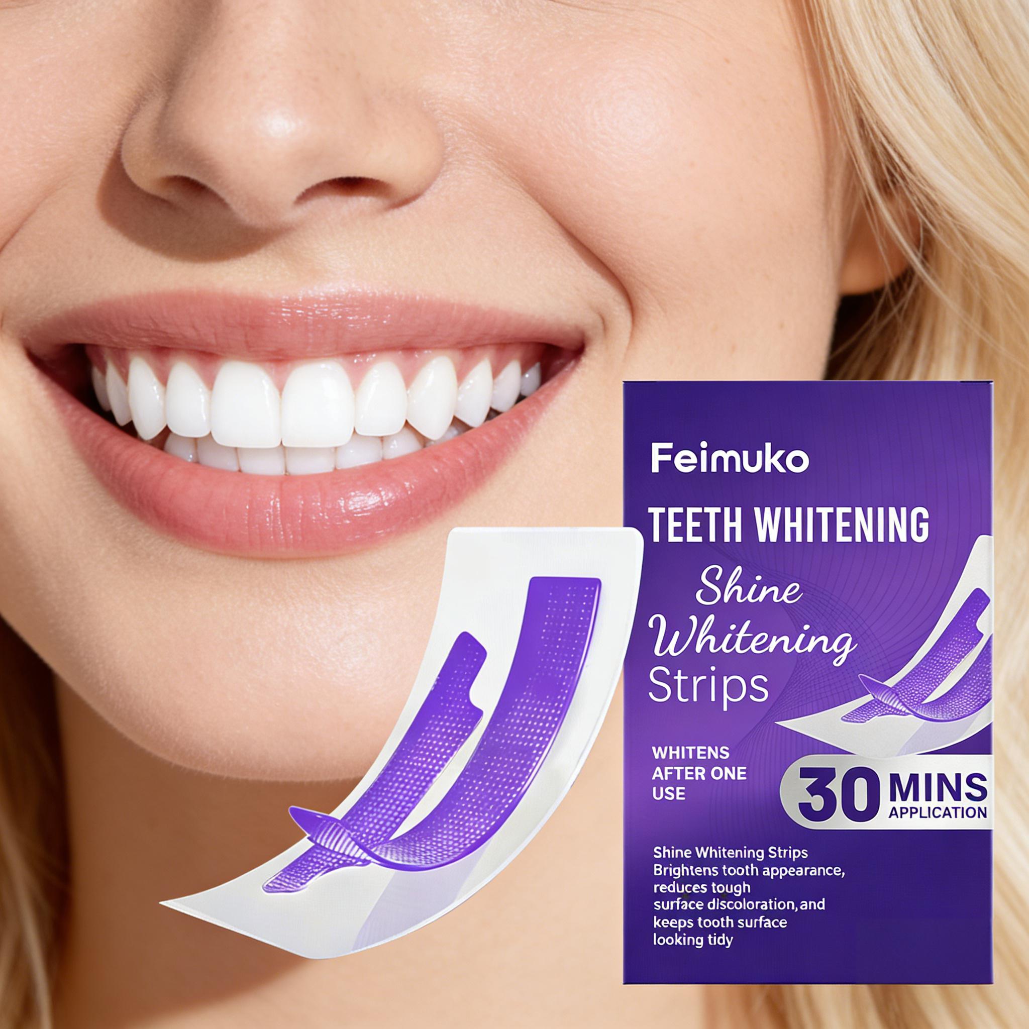 Tiras de Clareamento Dental qu - Teeth Whitening Strips Permanent avaliação e preço